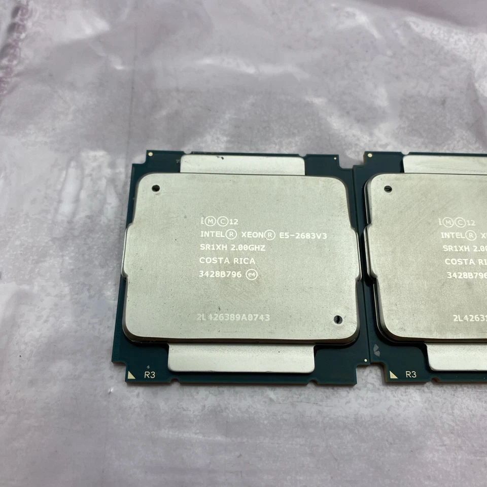 Matched Pair 2x Intel Xeon E5-2683 v3 2.0GHz 14-Core Processor CPU LGA2011 SR1XH - Image 2 of 2