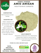 [idHerb] Pianta di Camaleonte in Polvere 50-500 grammi Houttoynia Cordata WildCrafted