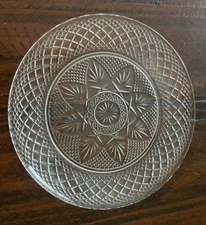 Cristal D'ARQUES DURAND Antique Luminarc Clear Salad Luncheon Plate 8" VTG USA