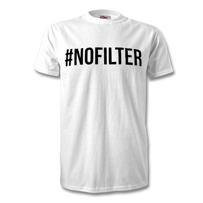 NOFILTER T-Shirt – Baggy Fit, Unisex, Mit Hashtag & Selfie-Motiv, Mehrfarbig