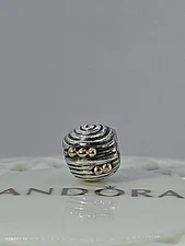 Authentic Pandora Sterling Silver/14k Gold EBB & FLOW Charm #790306