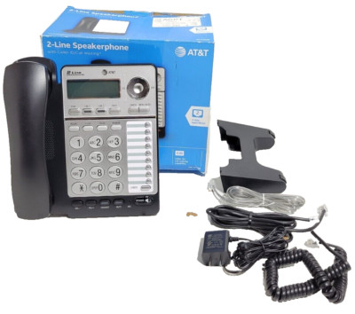 AT&T Model: ML17928 2-Line Corded Phone Black/Silver NEW OPENED BOX.