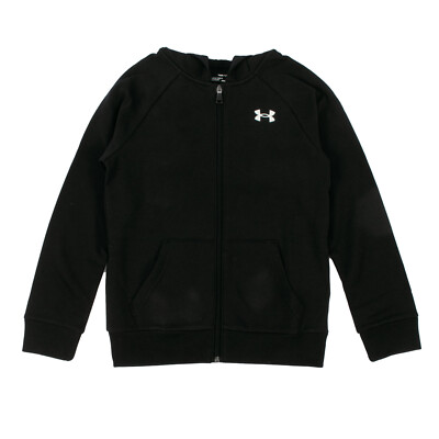 UNDER ARMOUR Kinder Sweatjacke 1357613 Rival Cotton FZ Hoodie Schwarz / M /