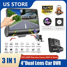 1080P Car DVR Dual Lens Dash Cam Front and Rear Video Recorder Camera G-sensor