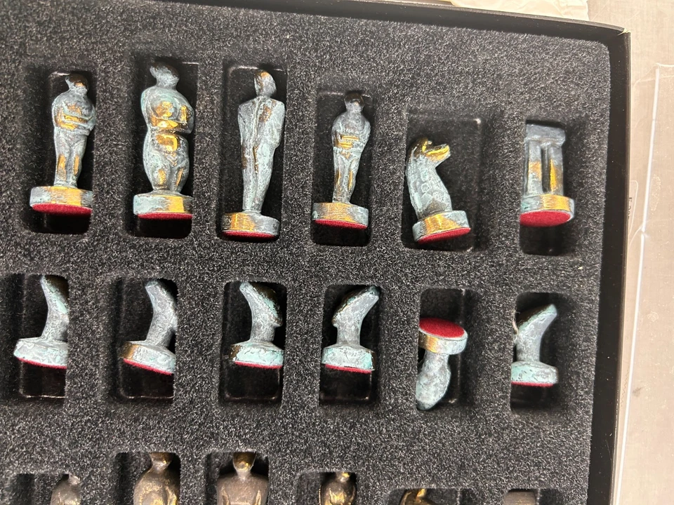 Manopoulos Cycladic Art Small Chess Set - Bronze Material - Without Chess Board - Image 3 of 4