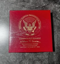 2005 William J. Clinton Presidential Commemorative Ornament With Box Rare