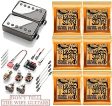 EMG JH SET JAMES HETFIELD CHROME STANDARD SPACED SHORT POTS ( 6 HYBRID SETS )