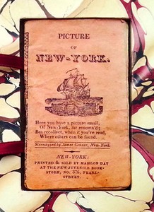 1825-NEW-YORK-CITY-Population-150k-VERY-RARE-MINATURE-GUIDE