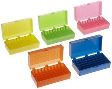 HS120033 50 Well Microtube Storage Box, Cryogenic Box, Tube Storage, 1.5mL/2.0mL