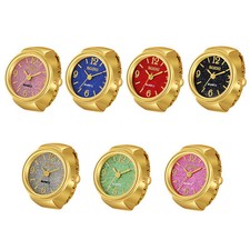 Women Finger Ring Watch Elastic Band Luxury Dial Quartz Analog Watch Xmas Gift