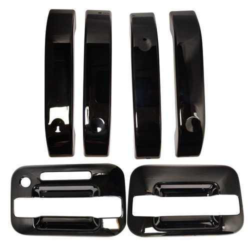 Fit Ford F150 F-150 2004-10 11 12 13 14 4 black Door Handle Cover Keypad w/o PK - Foto 7 di 7