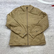 Kuhl Generatr Flannel Lined Jacket XL Brown Full Zip Preppy Casual Outdoor Women