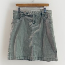 GAP Corduroy Skirt Y2K 2003 Women  s Sz 8 Mint Green Stretch Grunge Preppy