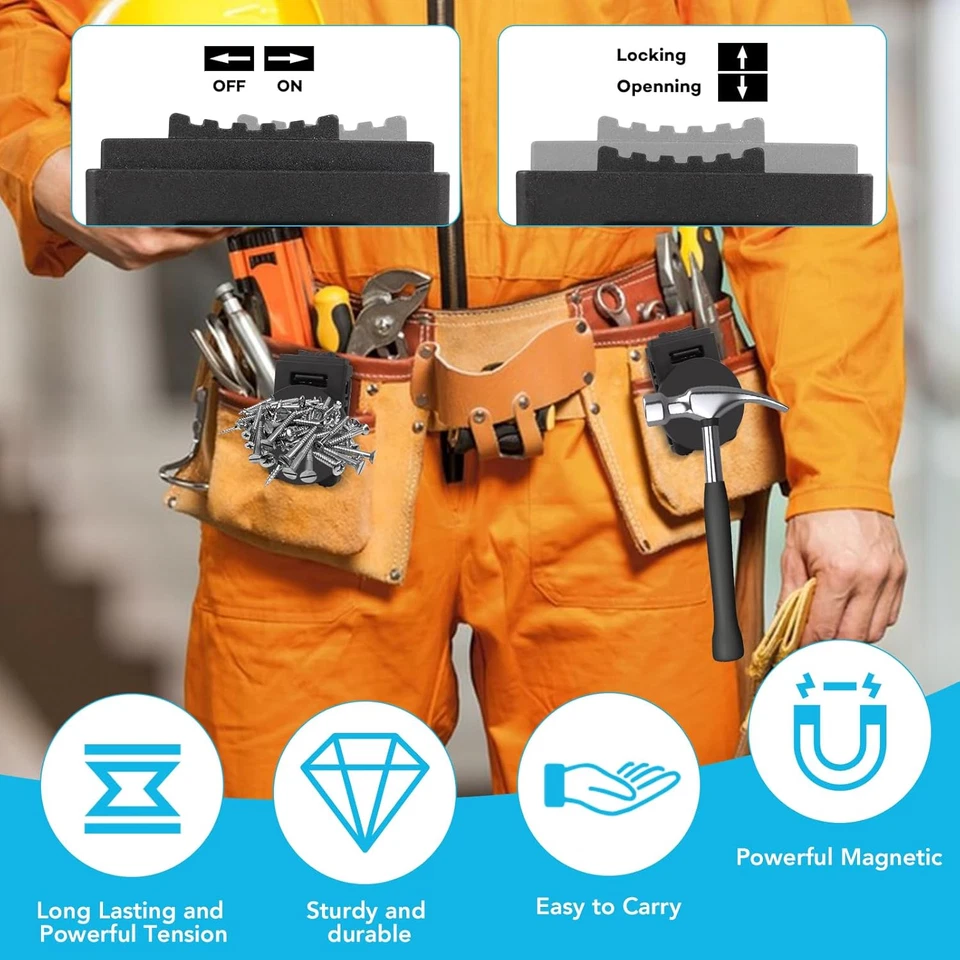 3 Pack Tool Holster Belt Clip Strong Holstery Magmaster Belt Clip Heavy Duty Bel - Image 3 of 4