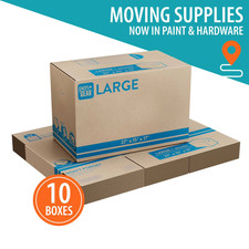  10 pack Large Moving Boxes, 27L x 15W x 17H, Kraft