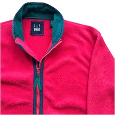 Vintage Gap Arctic Light Fleece Women s Small Pink Full Zip Fleece Jacket 90s