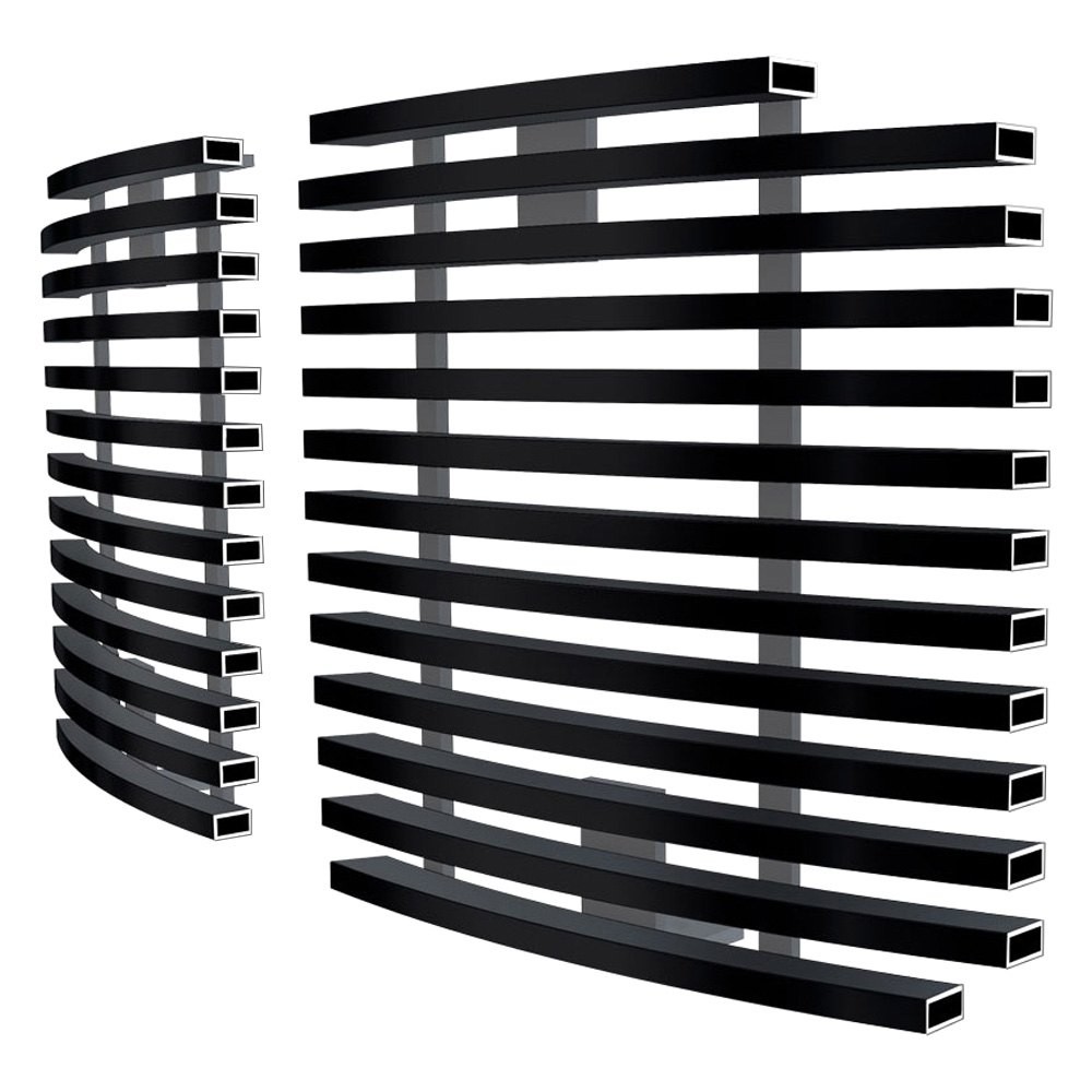 For Cadillac CTS 03-07 APG 2-Pc Black Horizontal Billet Fog Light Cover Grilles