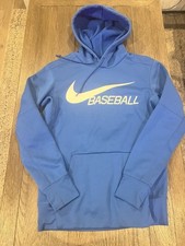 Nike  Baseball  Dri-Fit Big Logo Hoodie Black Men's Size Small Big Swoosh