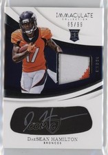 2018 Panini Immaculate Rookie Eye Black Jerseys 65/99 DaeSean Hamilton Auto 6fs