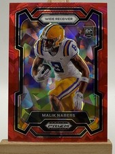 2024 Panini Prizm Draft Picks - Red Ice Prizm #109 Malik Nabers (RC)