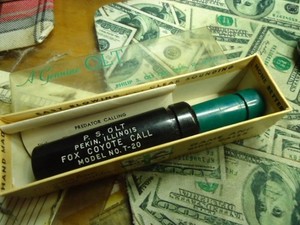 Nice Vintage Predator Olt Fox Coyote Call with box & Paper