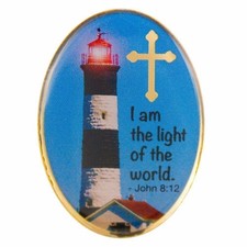 I Am The Light Scripture Christian Pins, John 8:12 Bible Quote Pins - Set of 3