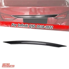 Rear Trunk Lid Gate Edge Cover Trim For 2018 -2022 INFINITI Q50 Carbon Fiber