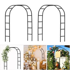 2x Wedding Arch Metal Garden Arch Garden Arbor Trellis For Climbing Plants