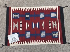 Authentic Navajo Weaving Rug Native American  41" x 27"