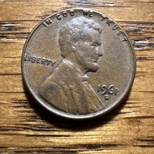 1961-D 1C BN Lincoln Cent. Excellent Condition.