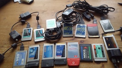 Konvolut  aus 15 PCMCIA Cards, DFÜ/LAN/FAX/WIFI)