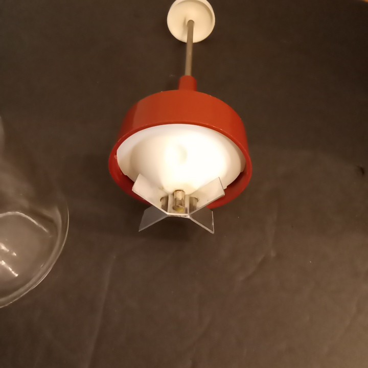 Vintage Retro Dark Red Gemco Glass Food Vegetable Nut Chopper Kitchen Tool