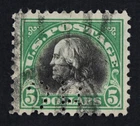 CKStamps: US Stamps Collection Scott#524 $5 Franklin Used