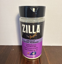 Zilla Rep Yourself Cricket Glow Powder 4oz Enhances Insect Visibility, Sealed
