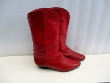 Bottes en cuir vintage bordeaux P.40 (vic) - Chaussures