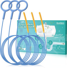 EastLink 50 Inch Extra-Long Drain Snake 3 Pack, Reusable Sink Snake with Easy-Ri