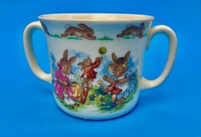 Royal Doulton Bunnykins Double-Handle Mug, Bone China, Made in England