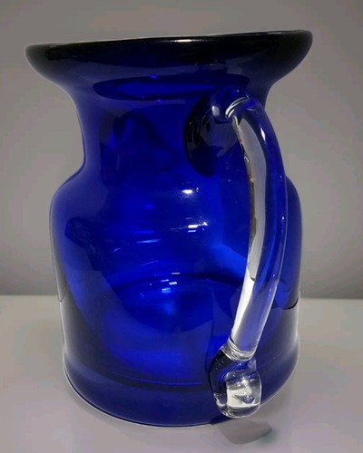 Gorgeous Designs China Cobalt Blue Glass Creamer Pitcher 8 Ounces - Picture 3 of 10