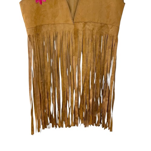 Underwraps Peace Out 60s Hippie Fringe Vest Womens Adult Halloween Costume XL - Picture 4 of 8