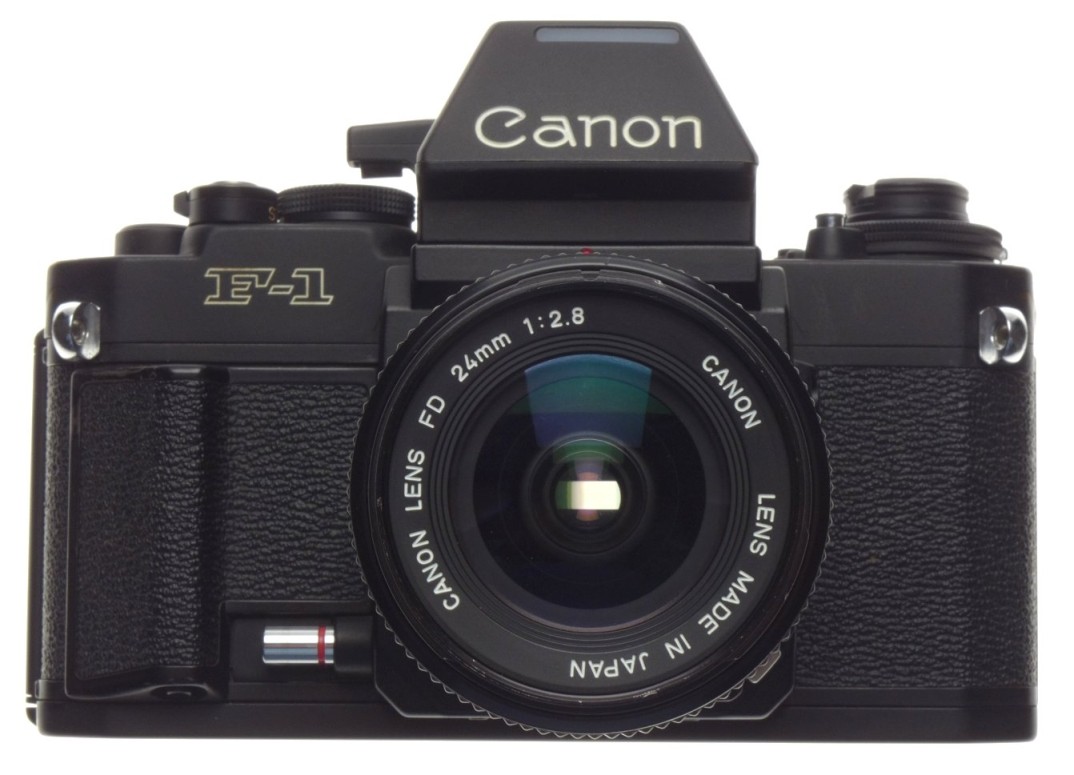 CANON F-1 SLR 35mm film F1 camera Black FD 24mm 1:2.8 filter cap