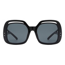 Women s Oversized Square Sunglasses Vintage Retro Design Bold Cutout Frame UV400