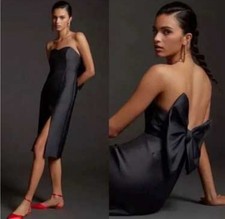 New Anthropologie Hutch Slim Bow-Back Midi Dress Size 0 Prom HOCO Party evening