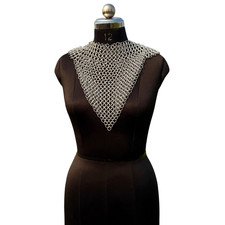 Chainmail Collar Necklac Aluminum 10mm Butted Rings Cosplay LARP Neck Armor Piec