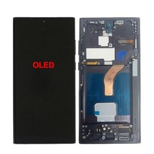 For Samsung Galaxy S22 Ultra S908U OLED Display LCD Touch Digitizer Screen Frame