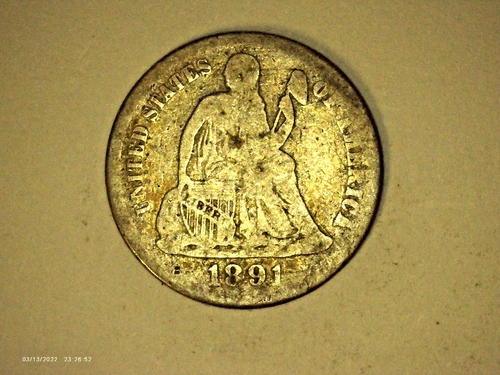 1891-S SEATED LIBERTY DIME
