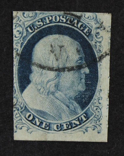 CKStamps: US Stamps Collection Scott#7 1c Franklin Used CV$135