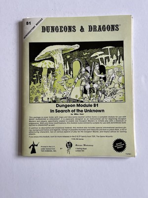 Dungeons and Dragons In Search of the Unknown Games Workshop UK Print TSR 1978