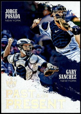 2018 Panini Diamond Kings #PP15 Gary Sanchez / Jorge Posada Past and Present E1