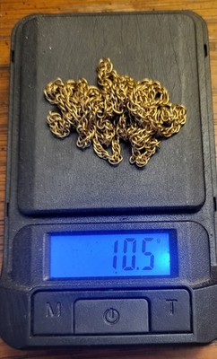 14k massives Gold 10,5 g 30'' Seil Kette Kettenhemd Halskette tolle Form getestet 14