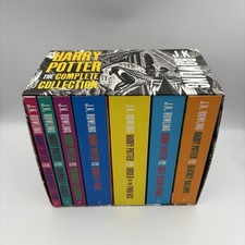 Harry Potter Complete Boxset of 1-7 Paperback Books With Book Holder Colourful
